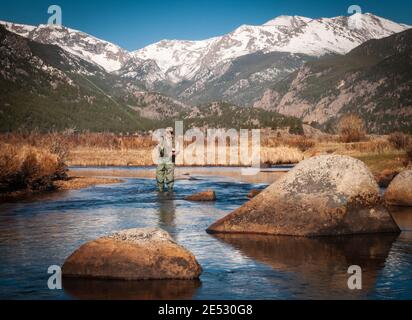 Fishing in Rocky Mountain National Park, Colorado