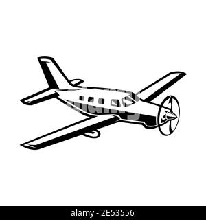 Small plane light aircraft flying vector isolated Stock Vector