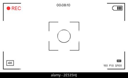 Recording or taking photo screen with focus vector Stock Vector
