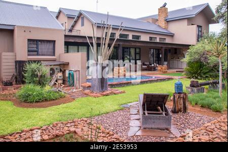 Kathu, South Africa - the Kathuhari Guesthouse on the Kalahari Golf Estate provides luxury overnight accommodation Stock Photo