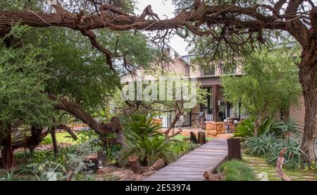 Kathu, South Africa - the Kathuhari Guesthouse on the Kalahari Golf Estate provides luxury overnight accommodation Stock Photo