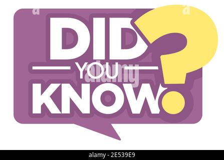 Question or interesting fact did you know isolated icon vector information Stock Vector