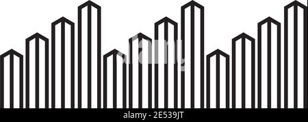 City scape inspiration  illustration logo design vector template Stock Vector