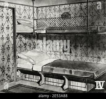 LZ 127 "Graf Zeppelin": the interior of the cab. Stock Photo