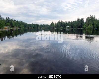 Beaver Lake Park is a park located on the southwest corner of Beaver Lake in the city of Sammamish, Washington. It offers public access to the lake, f Stock Photo