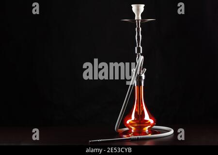 New hookah isolated on black background, copy space Stock Photo