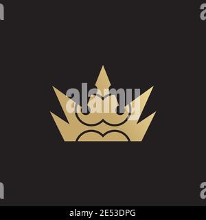 Luxury crown icon logo design inspiration vector template Stock Vector