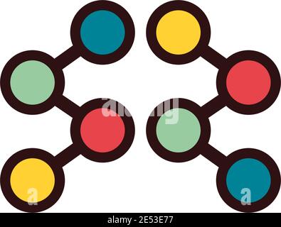Atom chain icon logo design inspiraiton vector template Stock Vector
