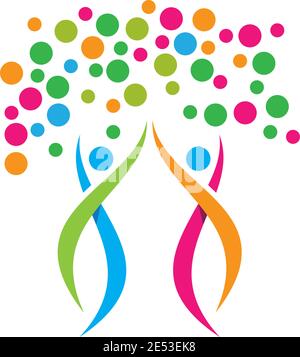 Adoption and community care Logo template vector icon Stock Vector