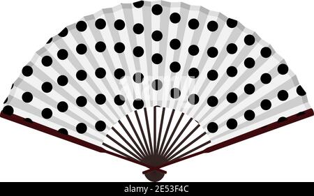 Ancient Traditional Asian Fan Stock Vector