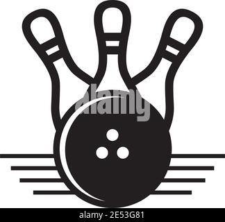 Bowling sport icon logo design inspiration vector template Stock Vector