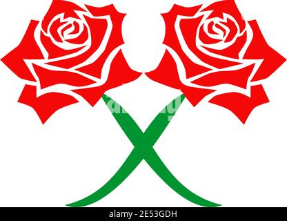 Rose icon logo design inspiration vector template Stock Vector