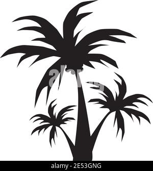 Coconut tree icon logo design inspiration vector template Stock Vector