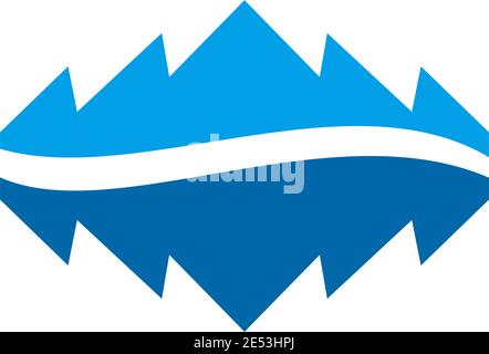 Iceberg logo icon design illustration vector template Stock Vector