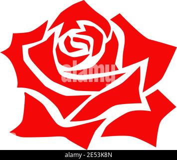 Rose icon logo design inspiration vector template Stock Vector