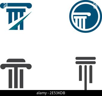 Pillar Logo Template vector icon illustration design Stock Vector