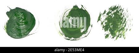 Red watercolor circles isolated on white Stock Photo