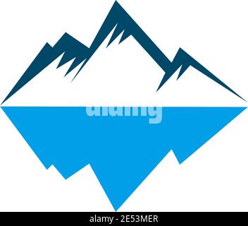 Iceberg logo icon design illustration vector template Stock Vector