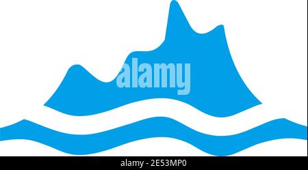 Iceberg logo icon design illustration vector template Stock Vector