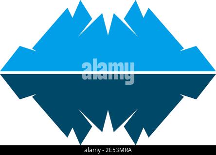 Iceberg logo icon design illustration vector template Stock Vector
