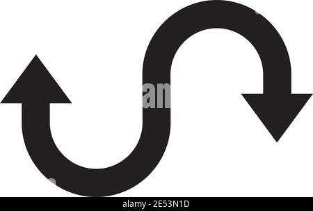 Arrow way path icon logo design inspiration vector template Stock Vector