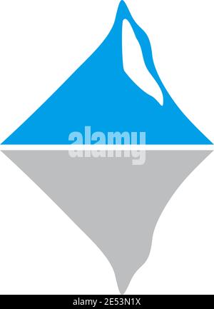 Iceberg logo icon design illustration vector template Stock Vector