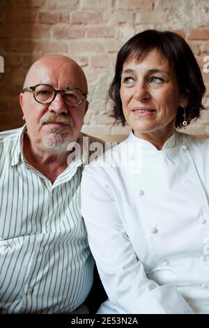 Teresa Carles i Ramón Barri, de FLAX & LAKE. Barcelona. Stock Photo