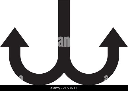 Arrow way path icon logo design inspiration vector template Stock Vector