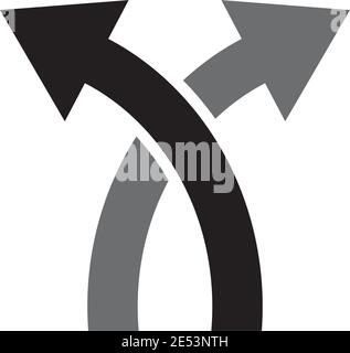Arrow way path icon logo design inspiration vector template Stock Vector