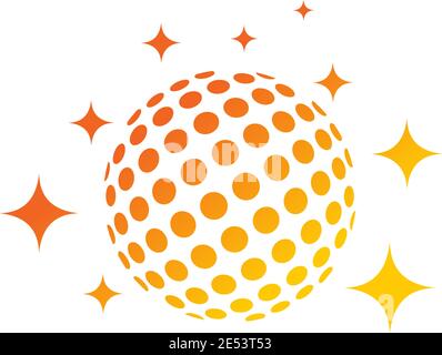 Disco Ball icon illustration design vector template Stock Vector