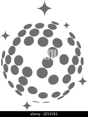 Disco Ball icon illustration design vector template Stock Vector