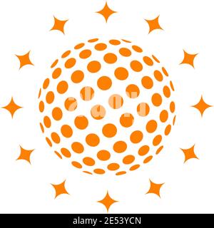 Disco Ball icon illustration design vector template Stock Vector