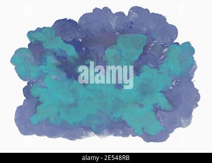Bright cyan and blue background. Brush stroke texture. Stock Photo
