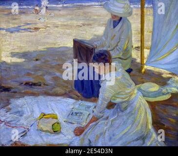 Under the Shadow of the Tent 1914 Helen Galloway McNicoll Mc Nicoll 1879 –  1915 Canada, Canadian, Stock Photo