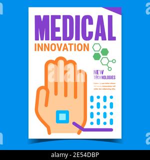 Medical Innovation Creative Promo Poster Vector Stock Vector
