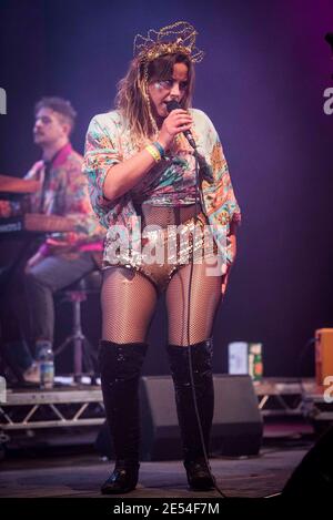 Charlotte Church performs her Late Night Pop Dungeon live at Bestival 2017 at Lulworth Castle - Wareham. Stock Photo