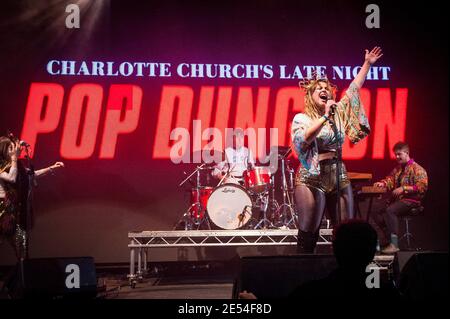 Charlotte Church performs her Late Night Pop Dungeon live at Bestival 2017 at Lulworth Castle - Wareham. Stock Photo