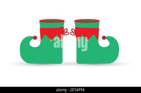 Buffoon's boots. Flat color vector icon isolated on white background. Simple style Stock Vector