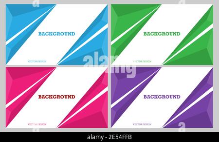 set of colored backgrounds for covers, banners, and theme design. Flat style. Stock Vector