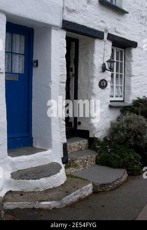 Traditional fisherman's cottage now done up for a holiday residence, Polperro, Cornwall, UK Stock Photo