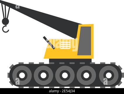 Excavator. Isolated on white background. Special equipment. Construction machinery. Vector illustration stock illustration Stock Vector