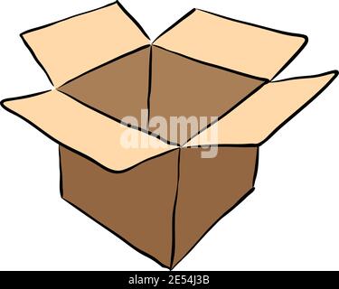 carton box container object mockup , Vector Illustration Stock Vector