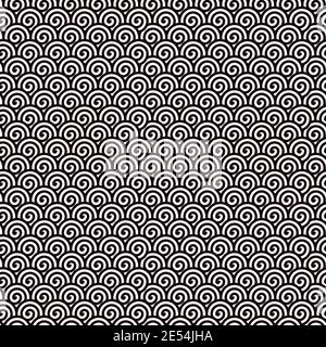 abstract seamless background pattern with spirals or waves vector illustration Stock Vector