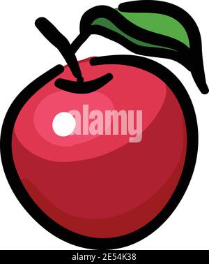 Vector Illustration Of Apple stock illustration , isolated in white background Stock Vector
