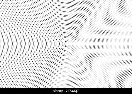 Black and white vector halftone. Subtle halftone digital texture. Faded dotted gradient. Comic effect overlay. Retro dot pattern on transparent back. Stock Vector