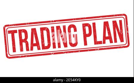 Trading plan sign or stamp on white background, vector illustration Stock Vector