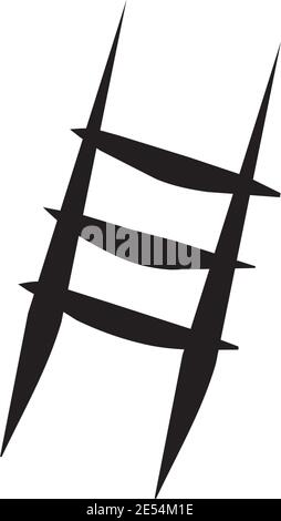 Ladder icon logo symbol design inspiration vector template illustration Stock Vector
