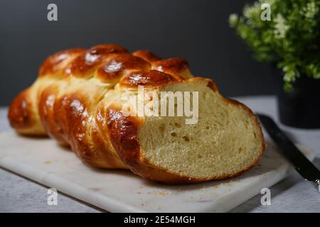 Homemade Challah bread, selective focus Stock Photo