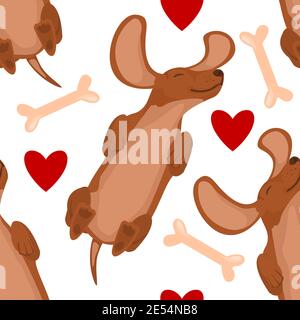 Pattern appy dog lies on his back in a sweater Stock Vector