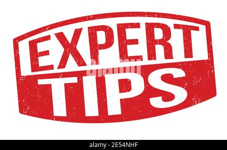 Expert tips sign or stamp on white background, vector illustration Stock Vector
